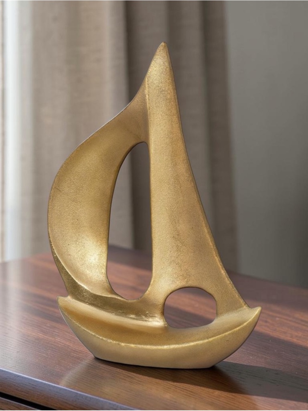 Threshold Gold Abstract Sailboat Sculpture
